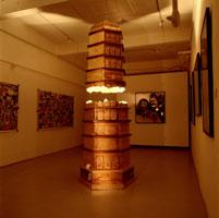 Precious Pagoda on Mountain Top 2004 360cm*120cm*100cm Installations Wood, Glass
